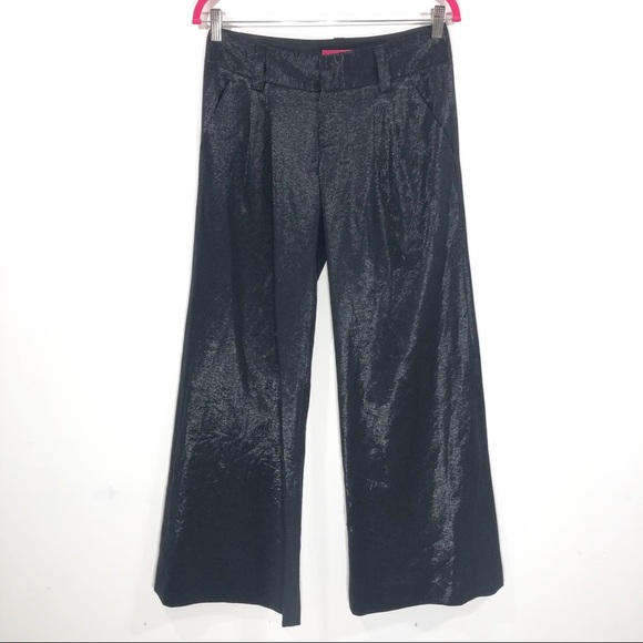 ❗️LAST CHANCE ALICE + OLIVIA Metallic Wide Trouser - Picture 2 of 6